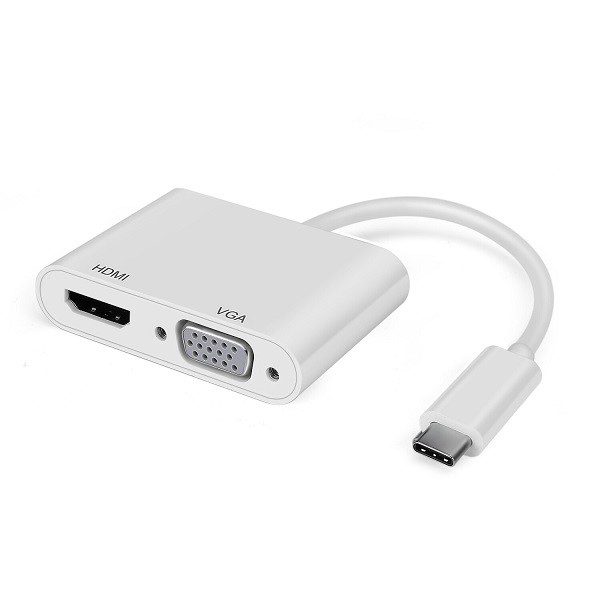 Adapter E-Green USB 3.1 tip C (M)-HDMI+VGA (F) beli